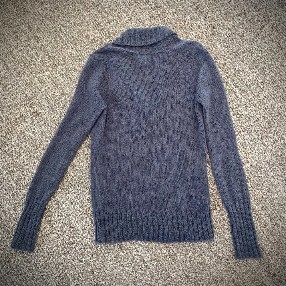 J. Crew Shawl Collar Mohair Sweater in Dusty Violet